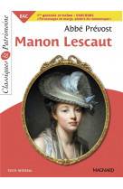 Manon lescaut - bac francais 1re 2024 - classiques et patrimoine - bac francais 2024