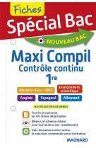 Special bac maxi compil de fiches controle continu 1re - cours ultra-visuel, c cc