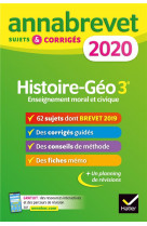 Annales du brevet annabrevet 2020 histoire geographie emc 3e - 65 sujets corriges