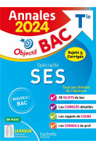 Annales objectif bac 2024 - specialite ses