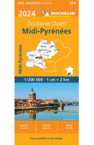 Carte regionale midi-pyrenees 2024