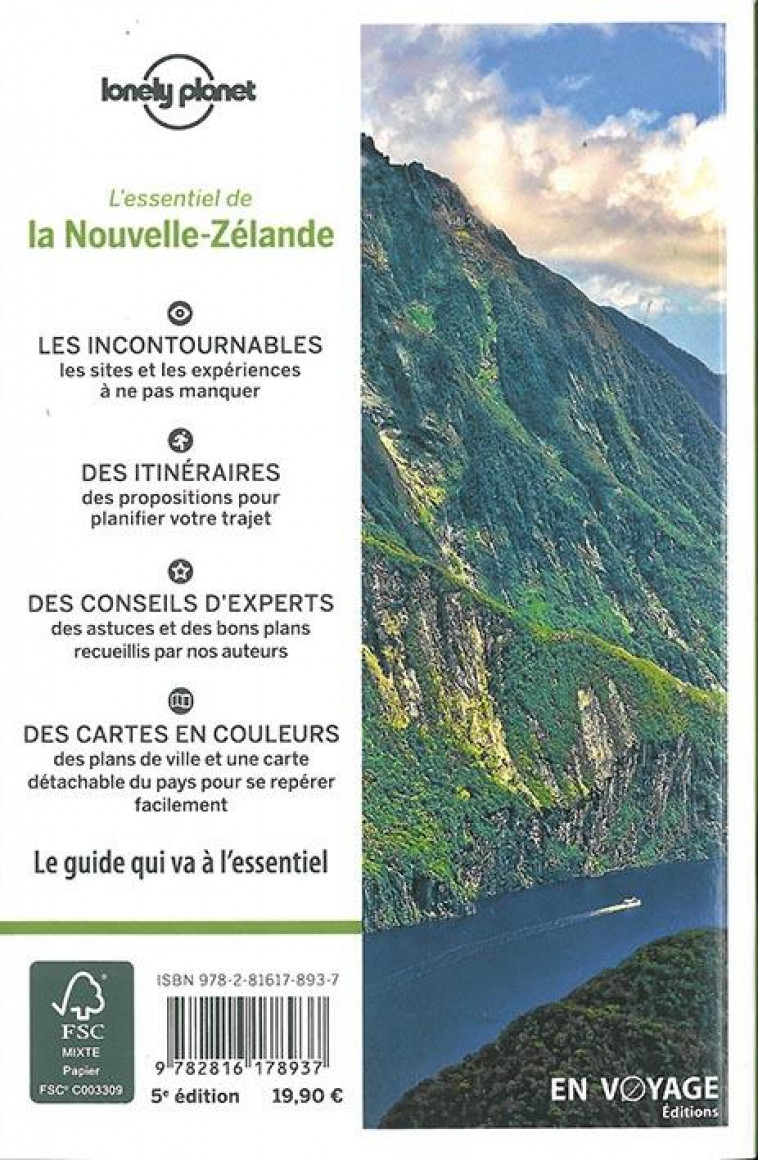 L'ESSENTIEL DE LA NOUVELLE-ZELANDE 5ED - LONELY PLANET FR - LONELY PLANET